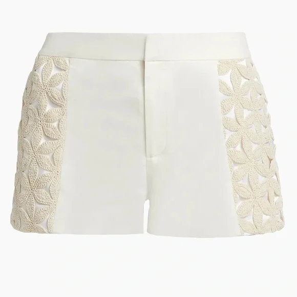 Ramy Brook Erica Crochet Panel Shorts - Picture 1 of 10